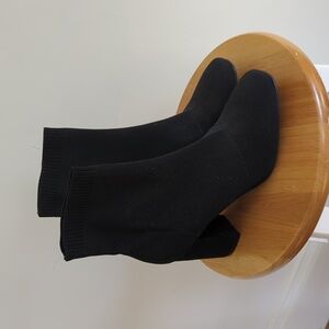 Black Heel "Sock" Boots